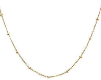 14k gold segment chain link necklace