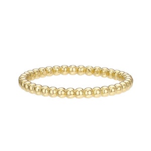14k Gold Ball Ring