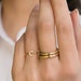 14k Gold Initial Ring, Gold Letter Ring - Etsy