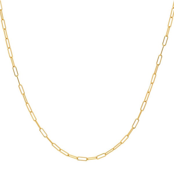 14k Gold Open Link Chain Necklace