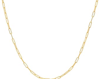 14k Gold Open Link Chain Necklace