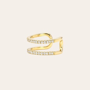 Double Row Diamond Ear Cuff