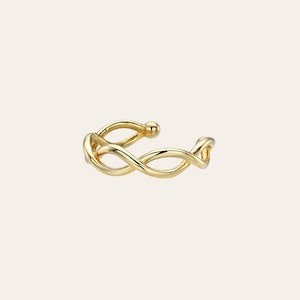 14k Gold Twist Ear Cuff