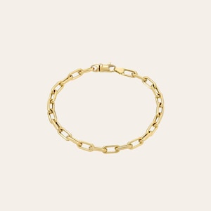 14k Gold Large Open Link Chain Bracelet