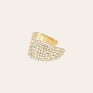 Jumbo Diamant Ohrmanschette |  14k Gold