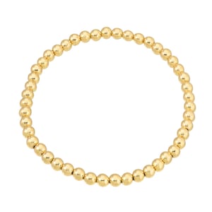 14k Gold 4mm Bead Bracelet