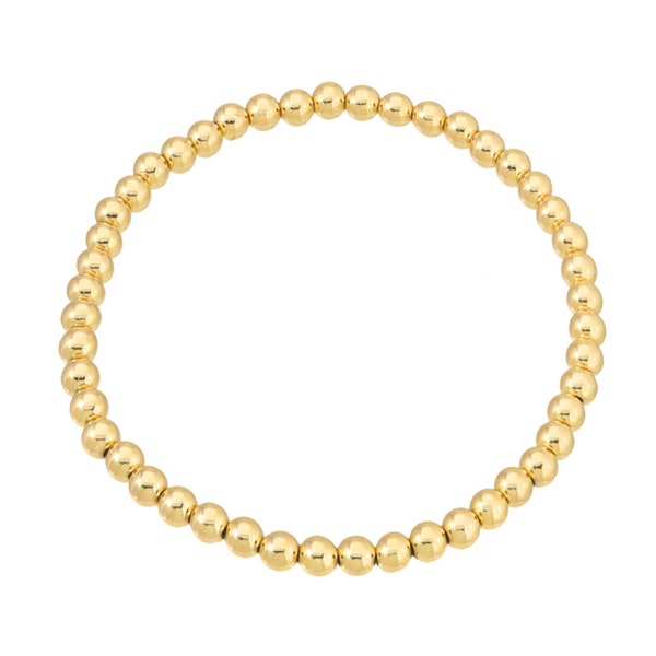 14k Gold 4mm Bead Bracelet