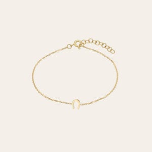 14k Gold Tiny Horseshoe Bracelet