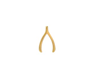 14k Gold Wishbone Pendant