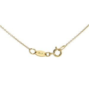 Double 14k Gold Asymmetrical Initial Necklace image 3