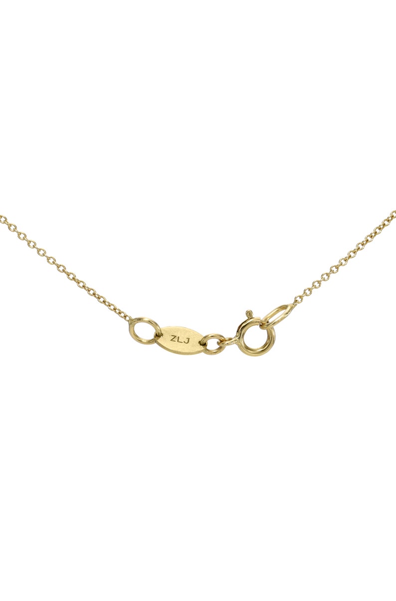 Double 14k Gold Asymmetrical Initial Necklace image 3