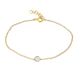 Small Bezel Diamond Anklet