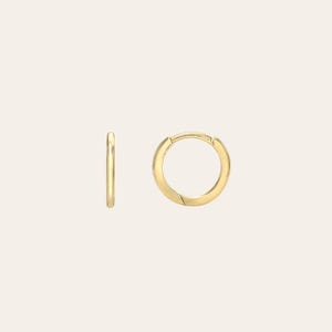 14k gold Small Hoop Earrings, 10mm
