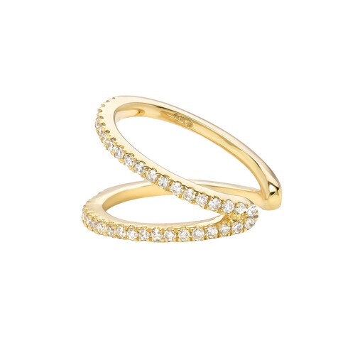 Diamond Curved Ear Cuff Diamond Crawler 14k Gold Diamond Etsy