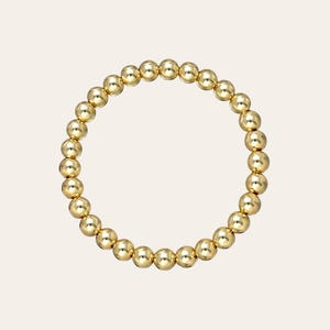 14k Gold 6mm Bead Bracelet