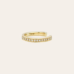 Diamond Ear Cuff, Pave Diamond | Solid 14k Gold