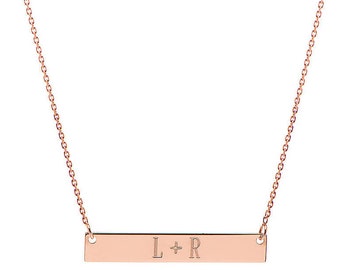 14k Gold Mini Nameplate Necklace