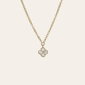 Small Diamond Clover Necklace