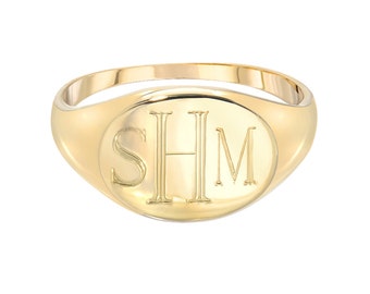 Monogram Oval Signet Ring