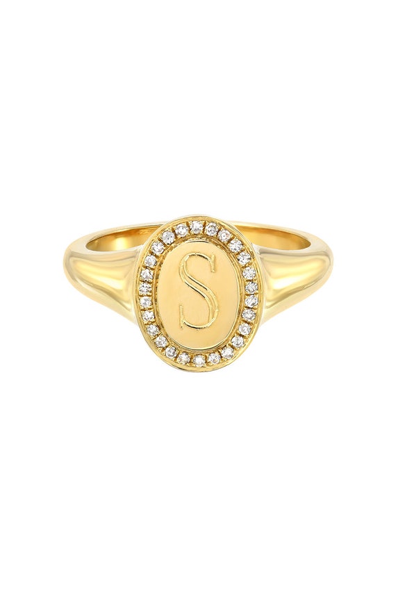 Initial ring shop etsy