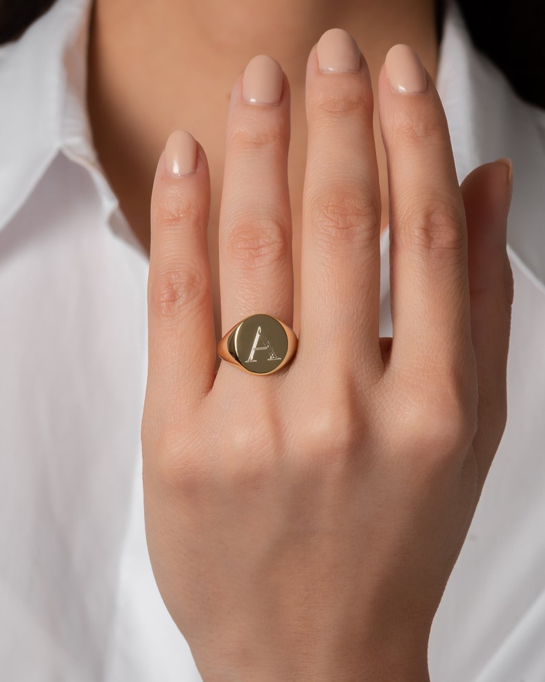 Engraved Signet Ring image 9