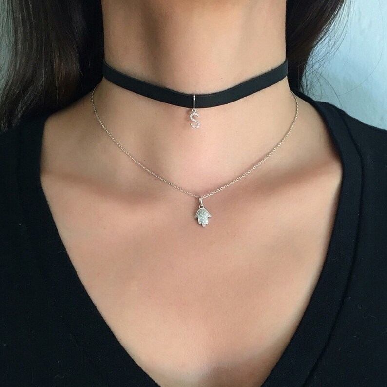 Diamond Hamsa pendant