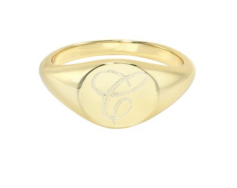 Pinky Signet Ring, Gold Signet Ring