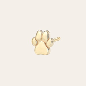 14k Gold kleine Pfote Ohrstecker