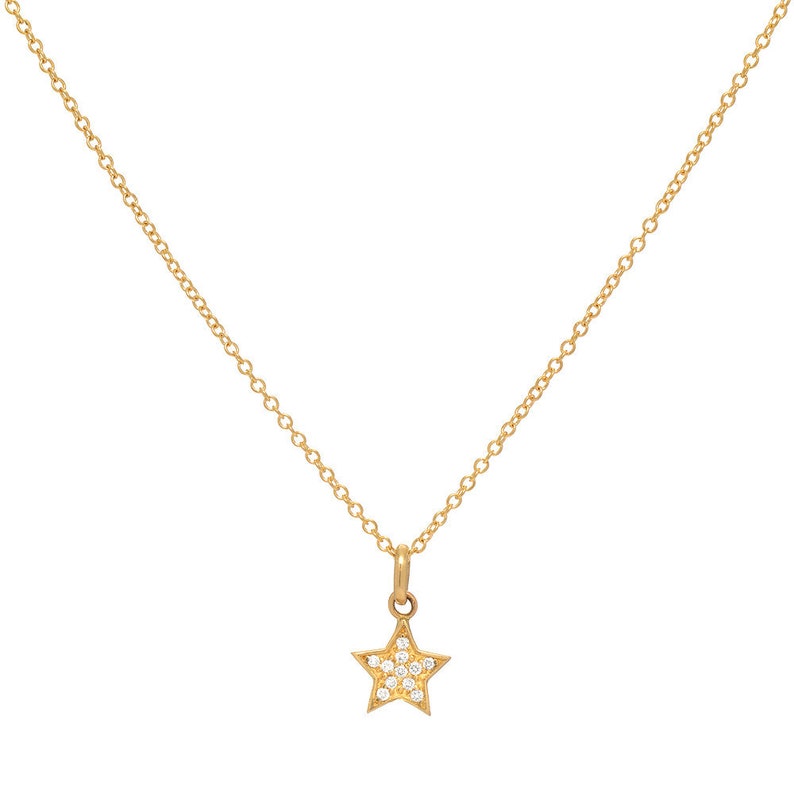 Pave Diamond Star Necklace