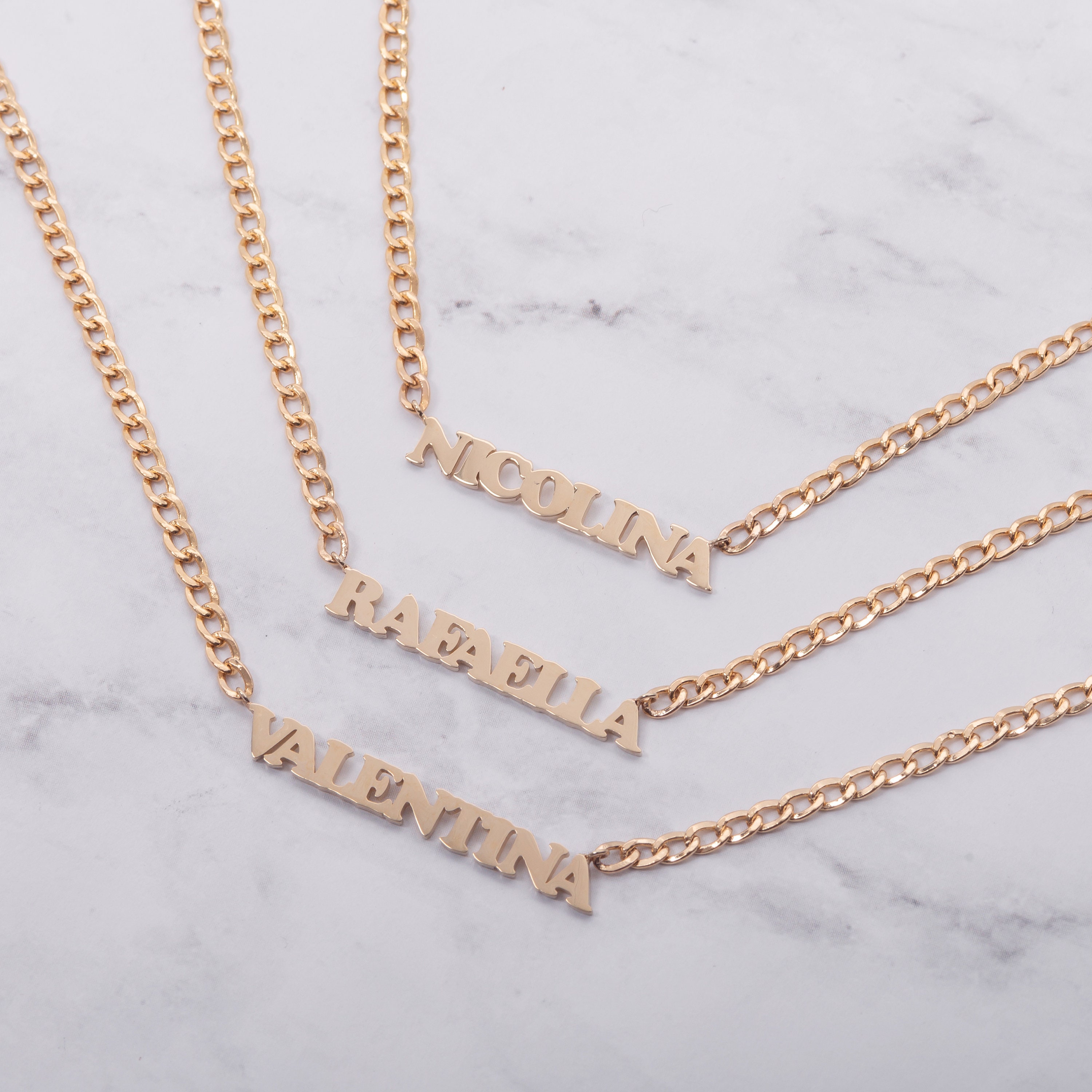 14k Gold Cuban Link Name Necklace Etsy Australia