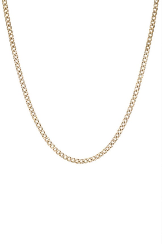 Small Diamond Segment Cuban Link Chain 