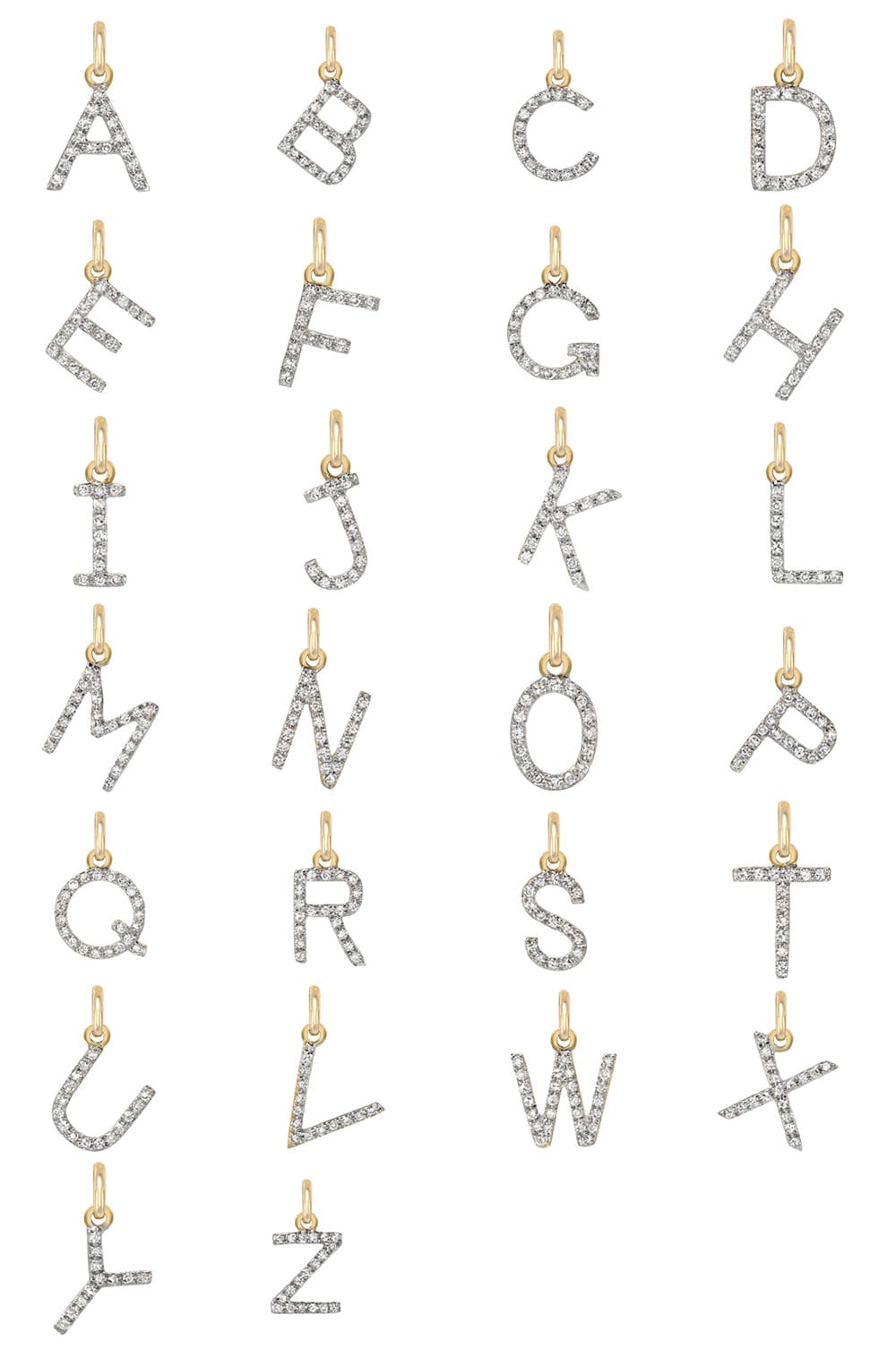 Diamond Chain Lettering Diamond letter chain - dropjack