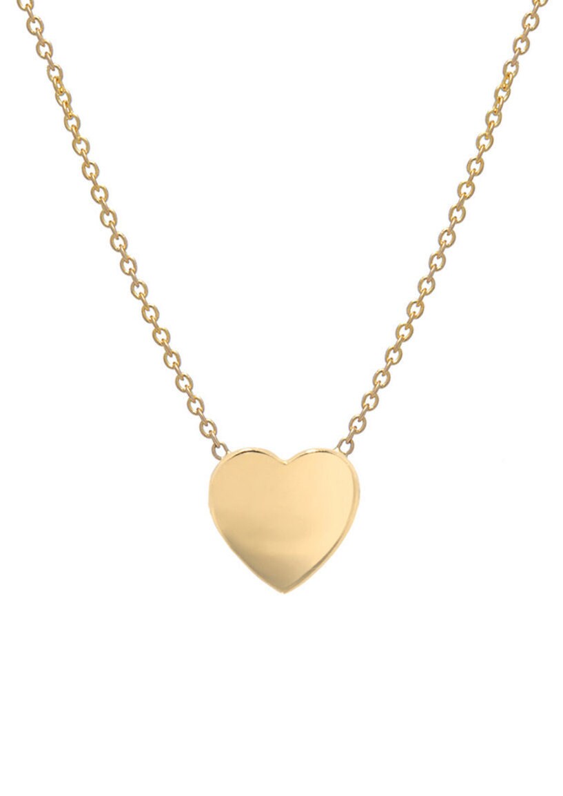 14k Gold Large Heart Necklace Etsy Australia
