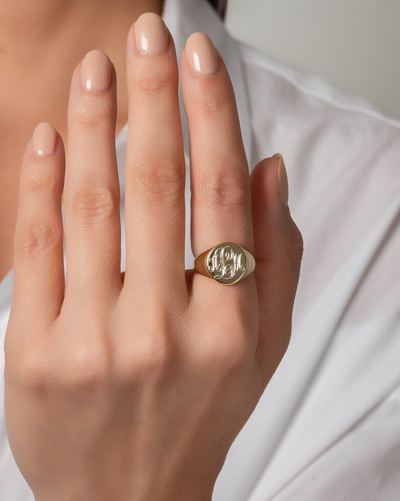 Engraved Signet Ring image 1