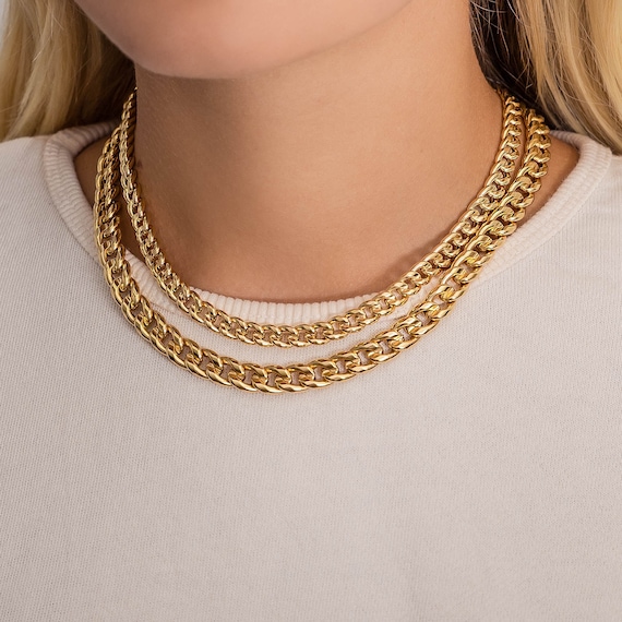 14k Gold Extra Large Miami Cuban Link Necklace Etsy