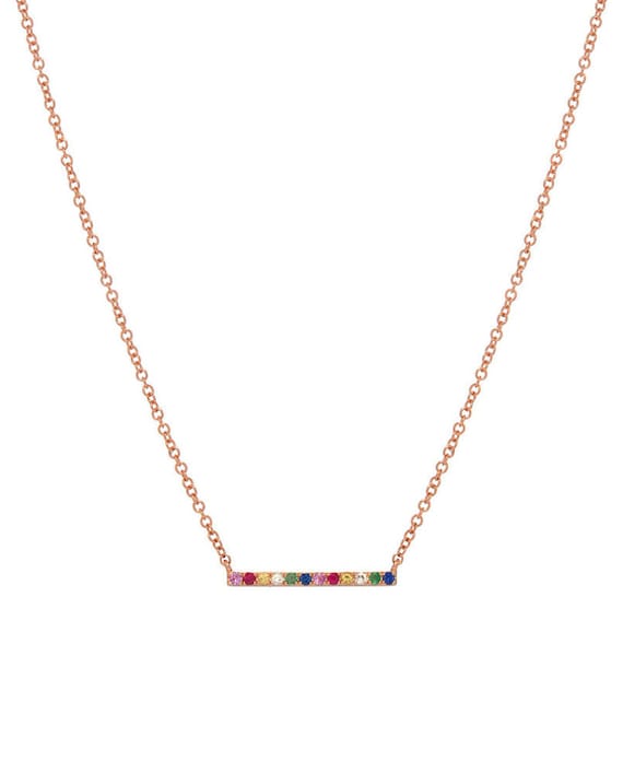 Rainbow bar best sale necklace