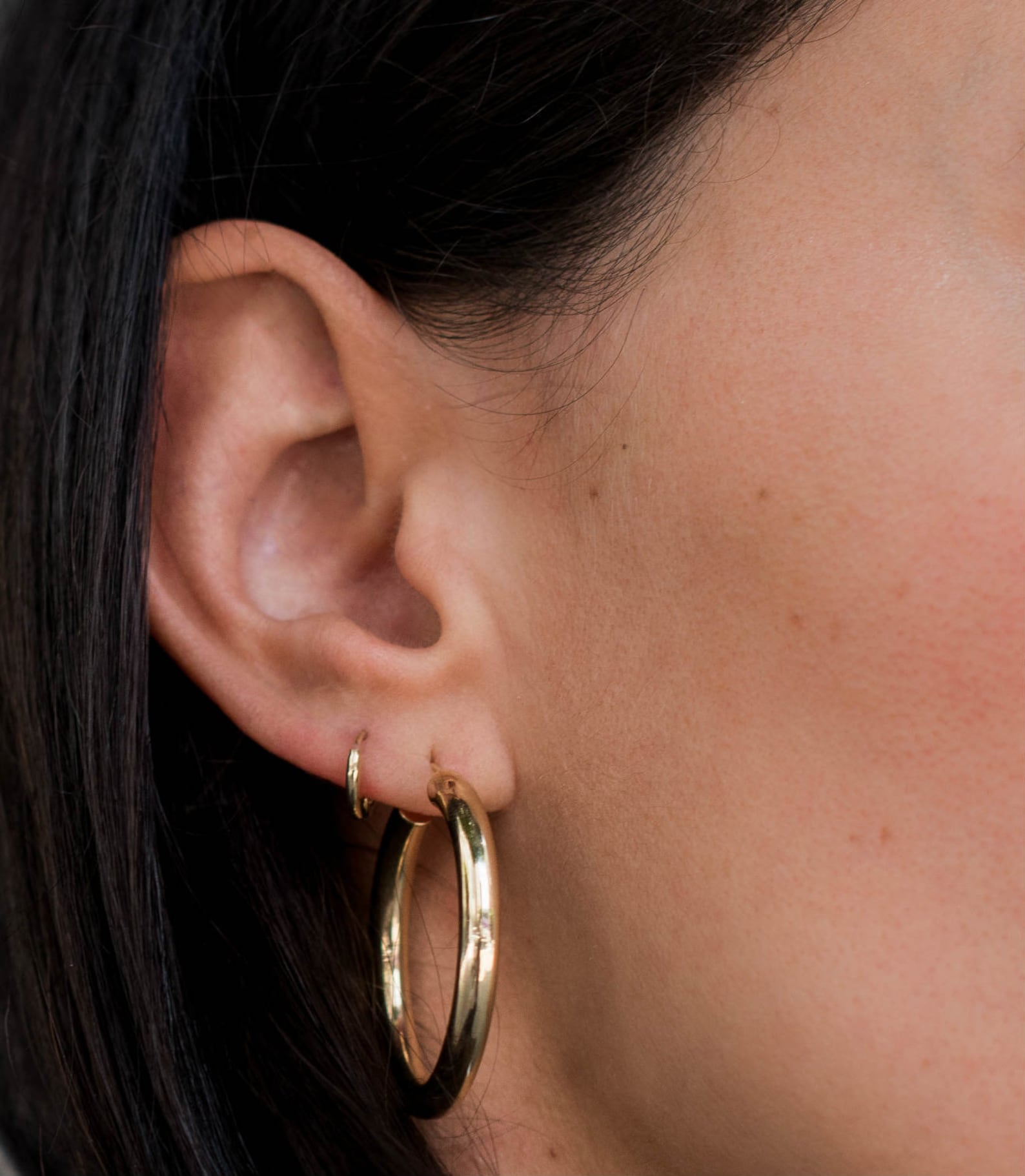 14k gold mini hoop earrings 14k solid gold small gold hoop Etsy