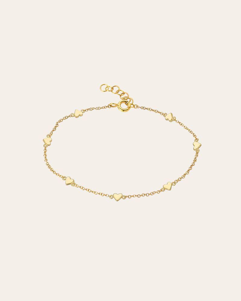ゴールド ハート型チャーム ブレスレット Pandora Moments Heart Closure Snake Chain Bracelet