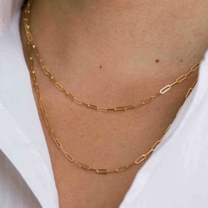 14k Gold Open Link Chain Necklace image 6