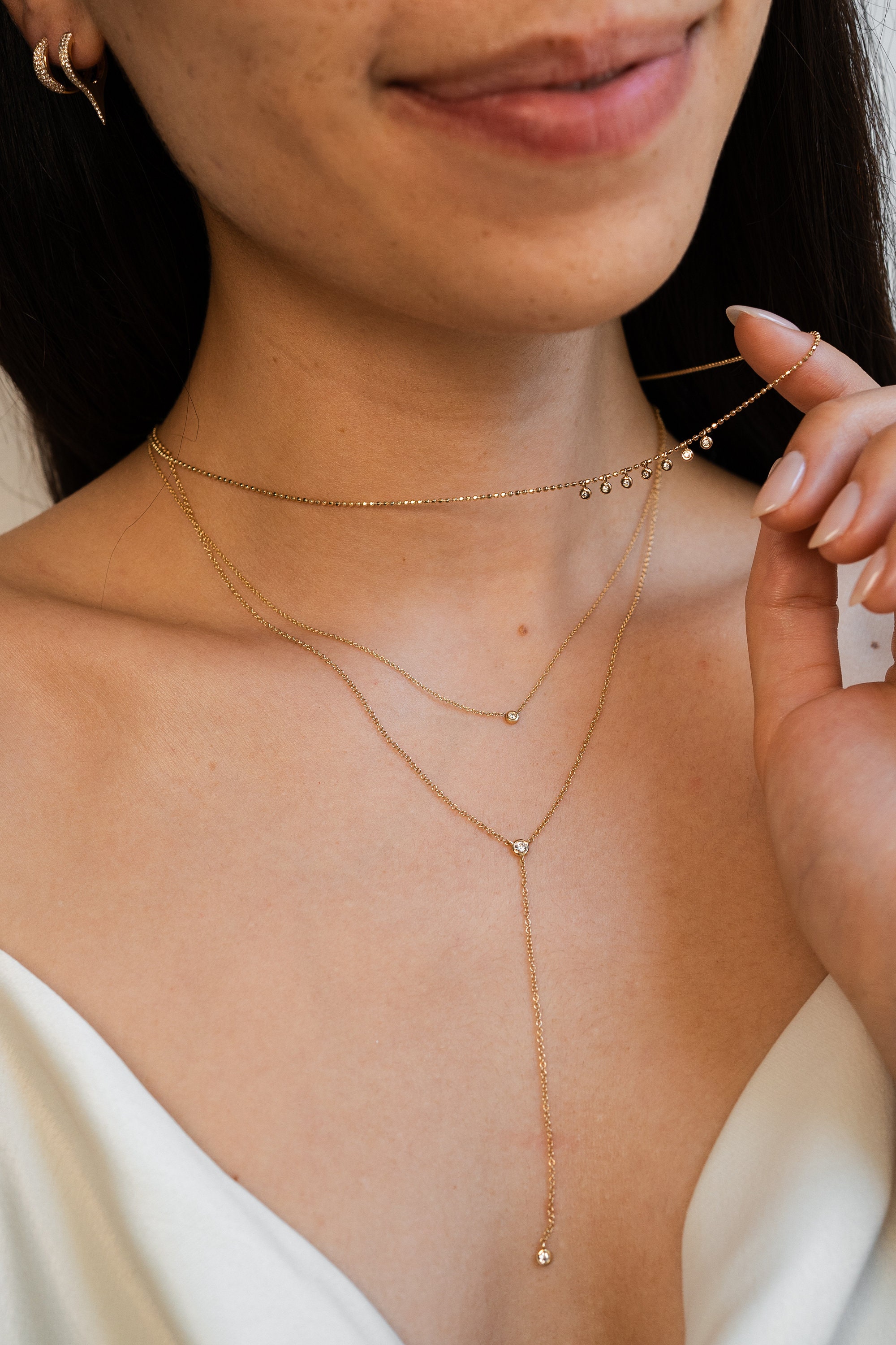 Diamond Bezel Segment Shaker Necklace - Etsy