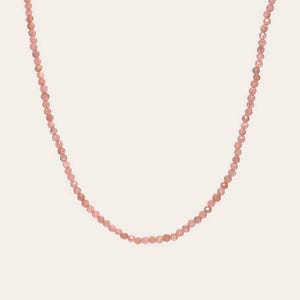 Collar de cuentas de rodocrosita rosa