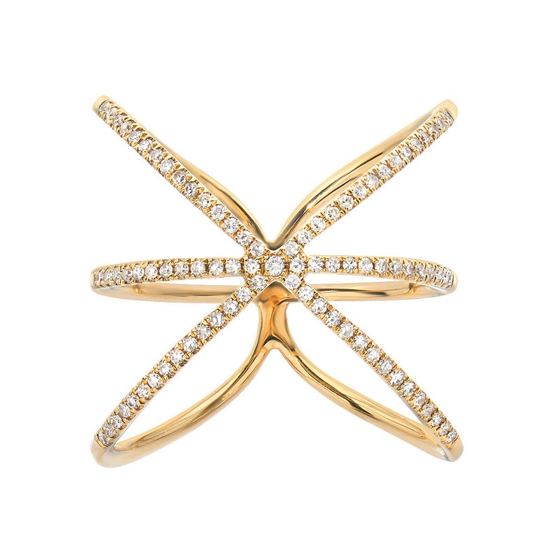 Pave Cage Ring  - Silver main image 0