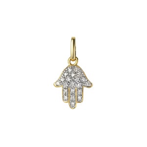 Diamond Pave Hamsa Pendant
