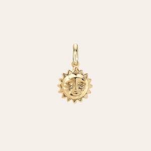 14k Gold Sun Pendant