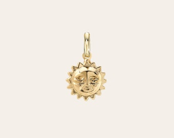 14k Gold Sun Pendant