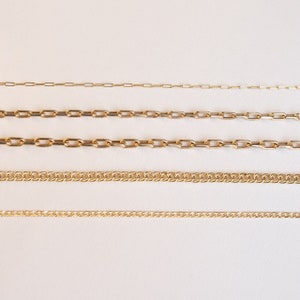 14k Gold Open Link Chain Necklace image 2