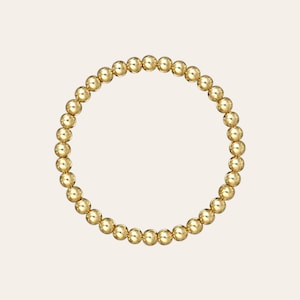 14k gouden 5 mm kralenarmband