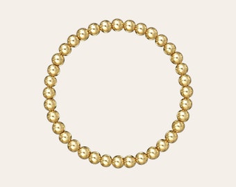 14k Gold 5mm Bead Bracelet