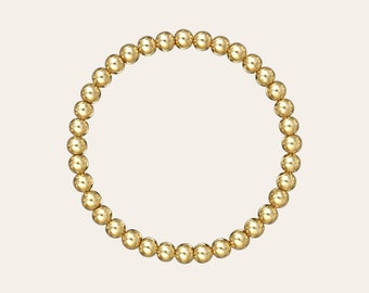 14k Gold 5mm Bead Bracelet