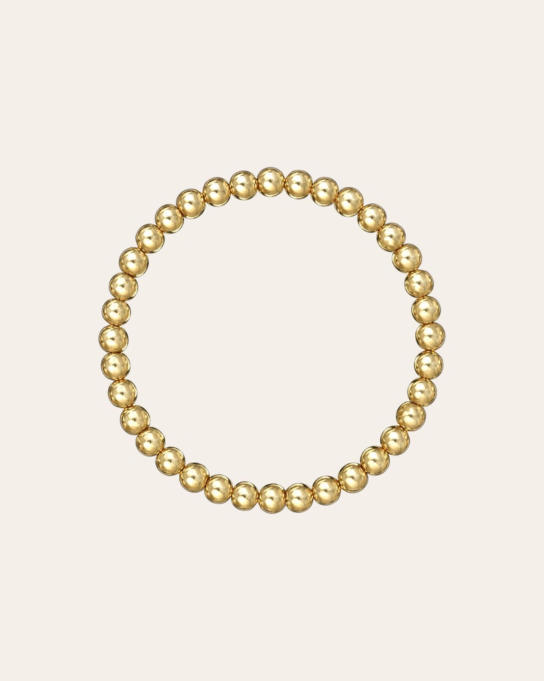 5mm 14k Gold Filled Bead Waterproof Bracelet